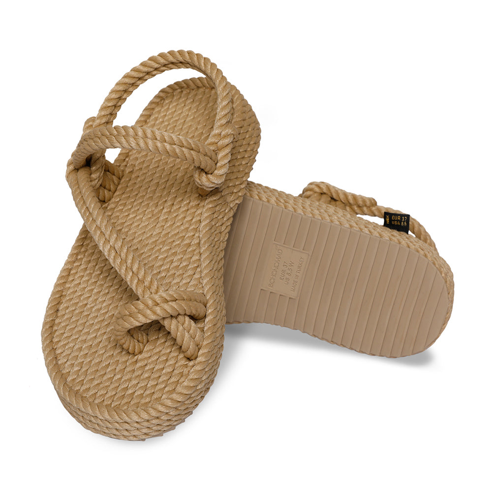 Bohonomad Hawaii Platform Rope Sandals