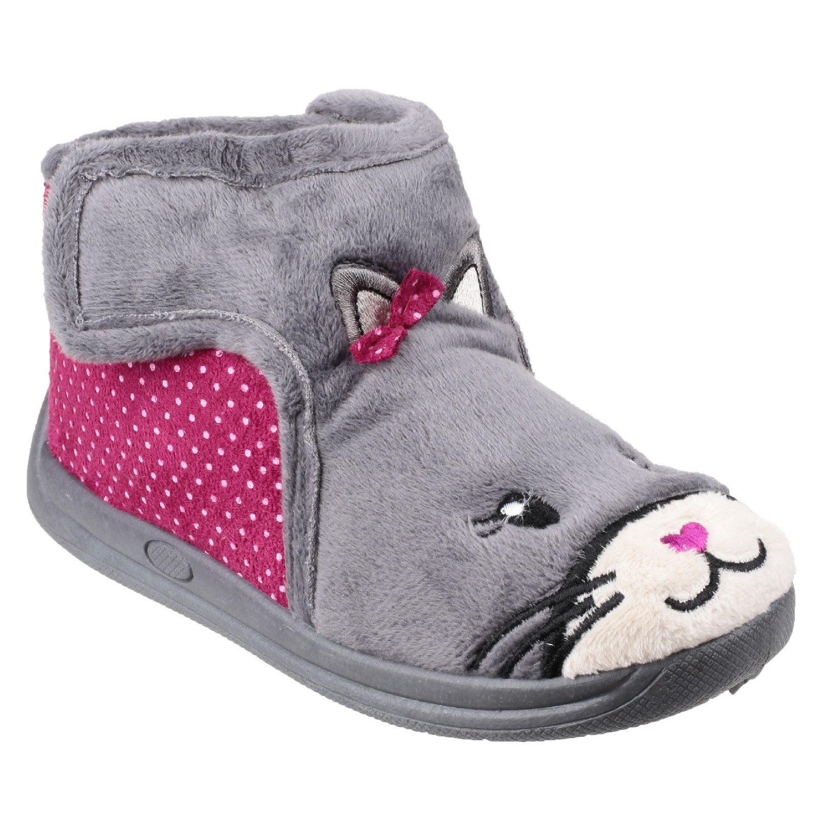 Mirak Kitty Touch Fastening Bootie Slipper