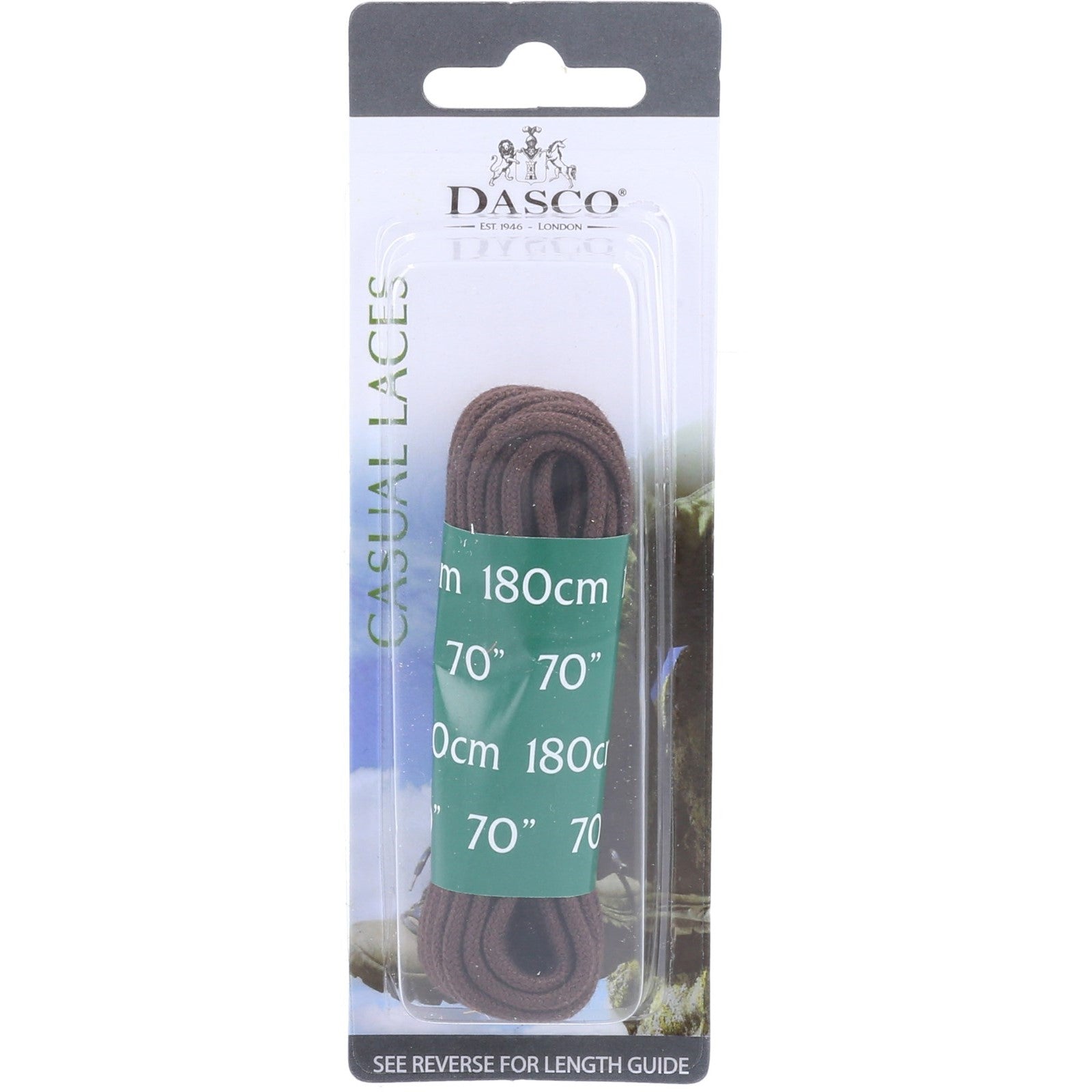 Dasco 180cm Round Boot Lace 6 Pack