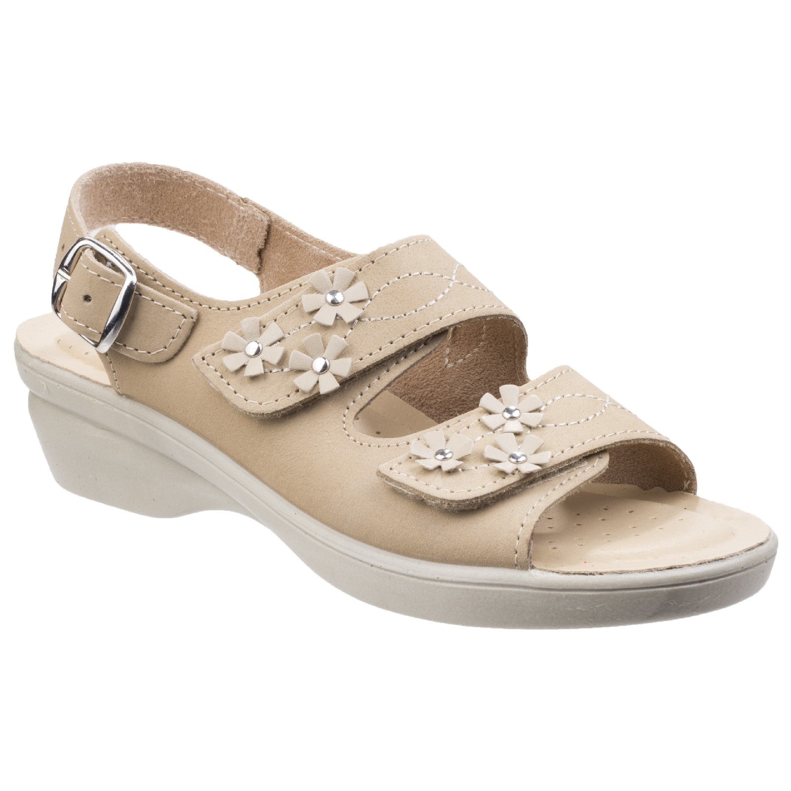Fleet & Foster Amaretto Women's Touch Fastening Leather Sandal