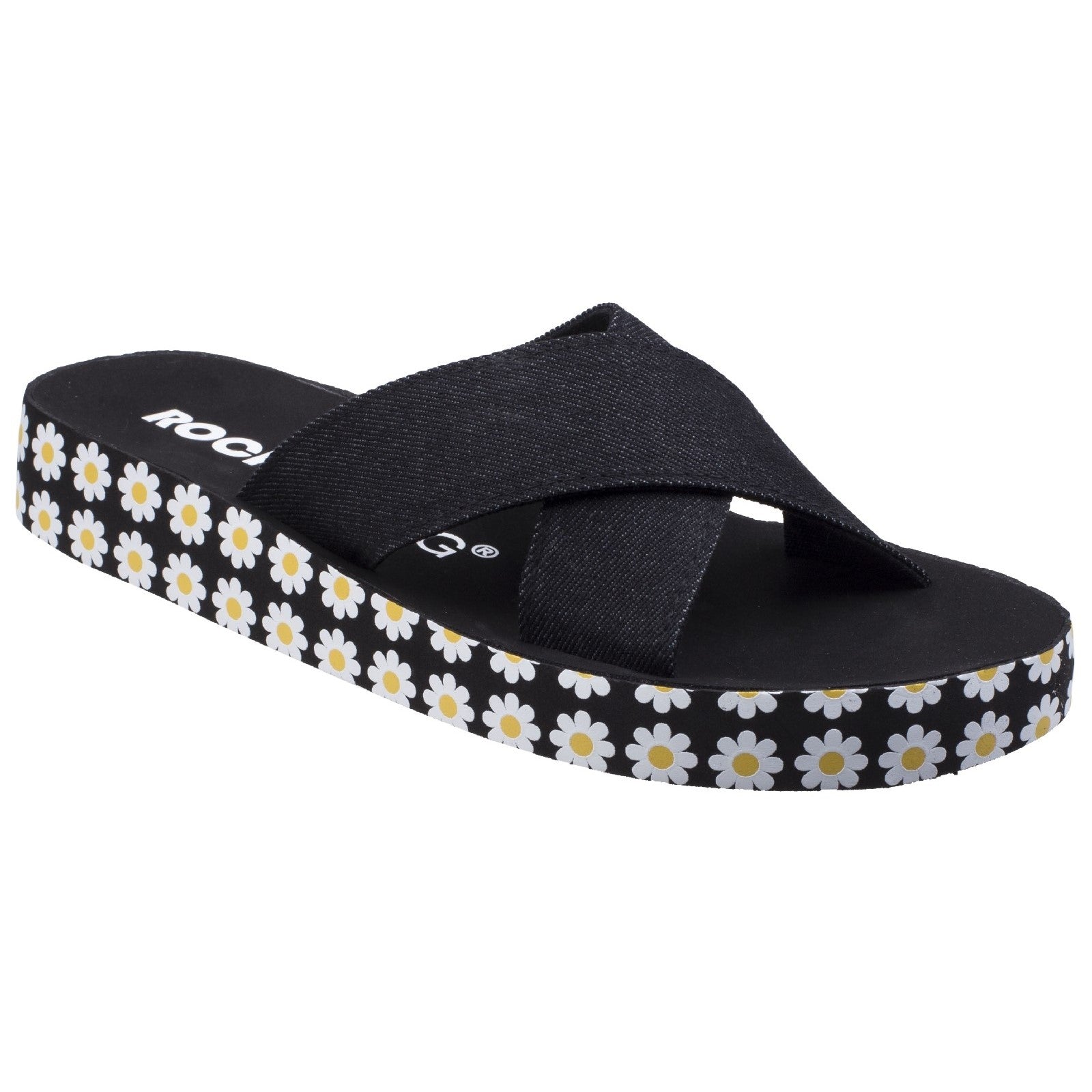 Rocket Dog Moon Washed Denim Slip On Sandal