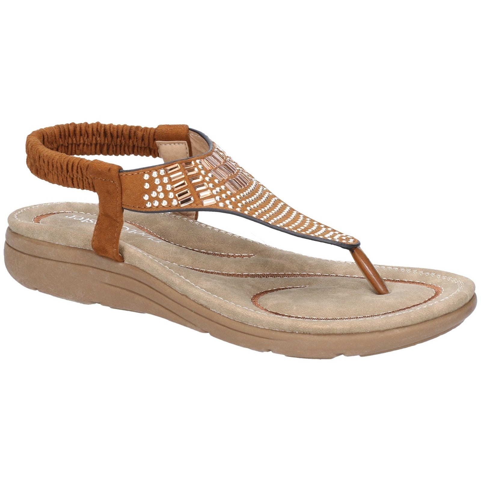 Fleet & Foster Mulberry Elastic Toe Post Sandal