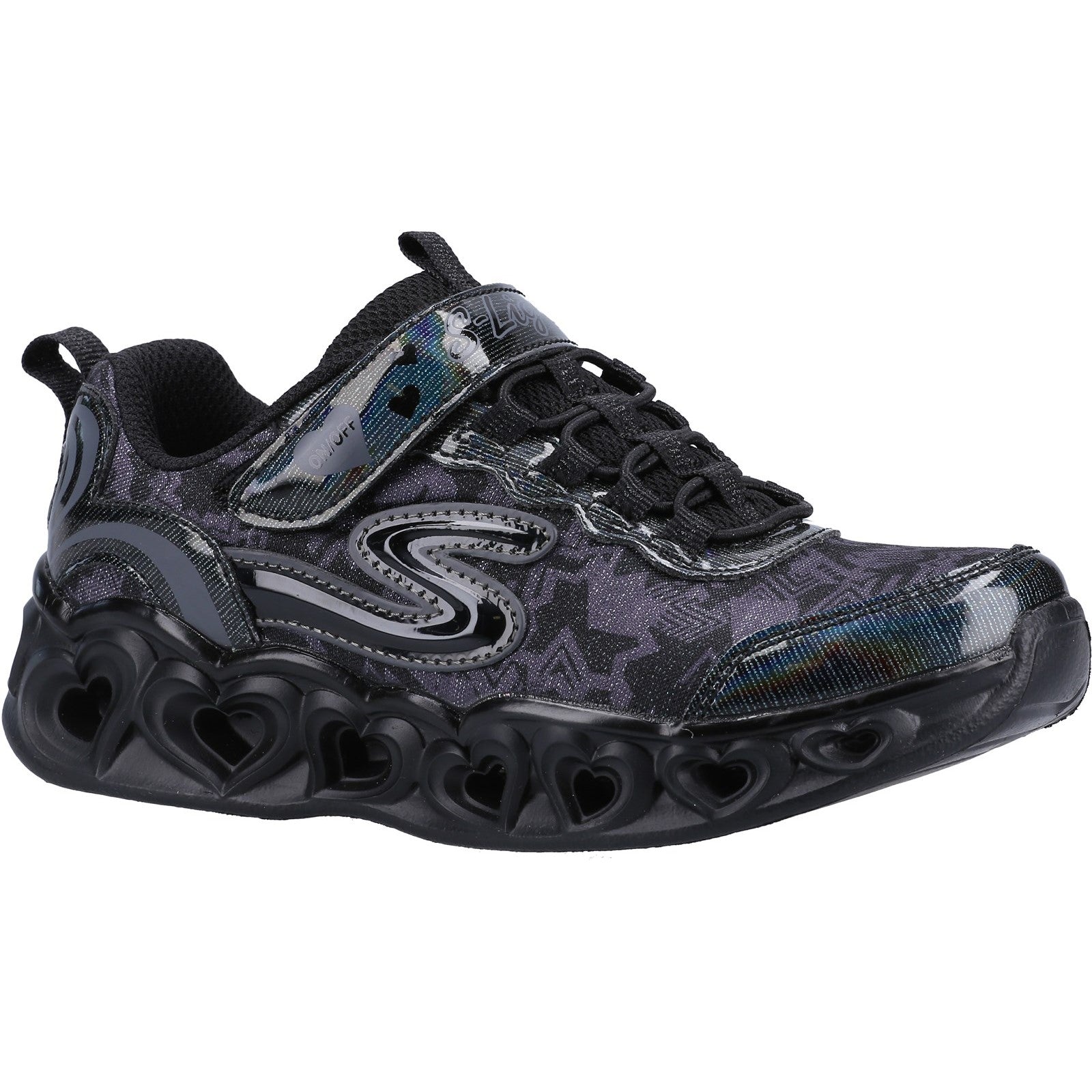 Skechers Heart Lights Graphic Gore & Strap Lighted Heart Midsole Trainer