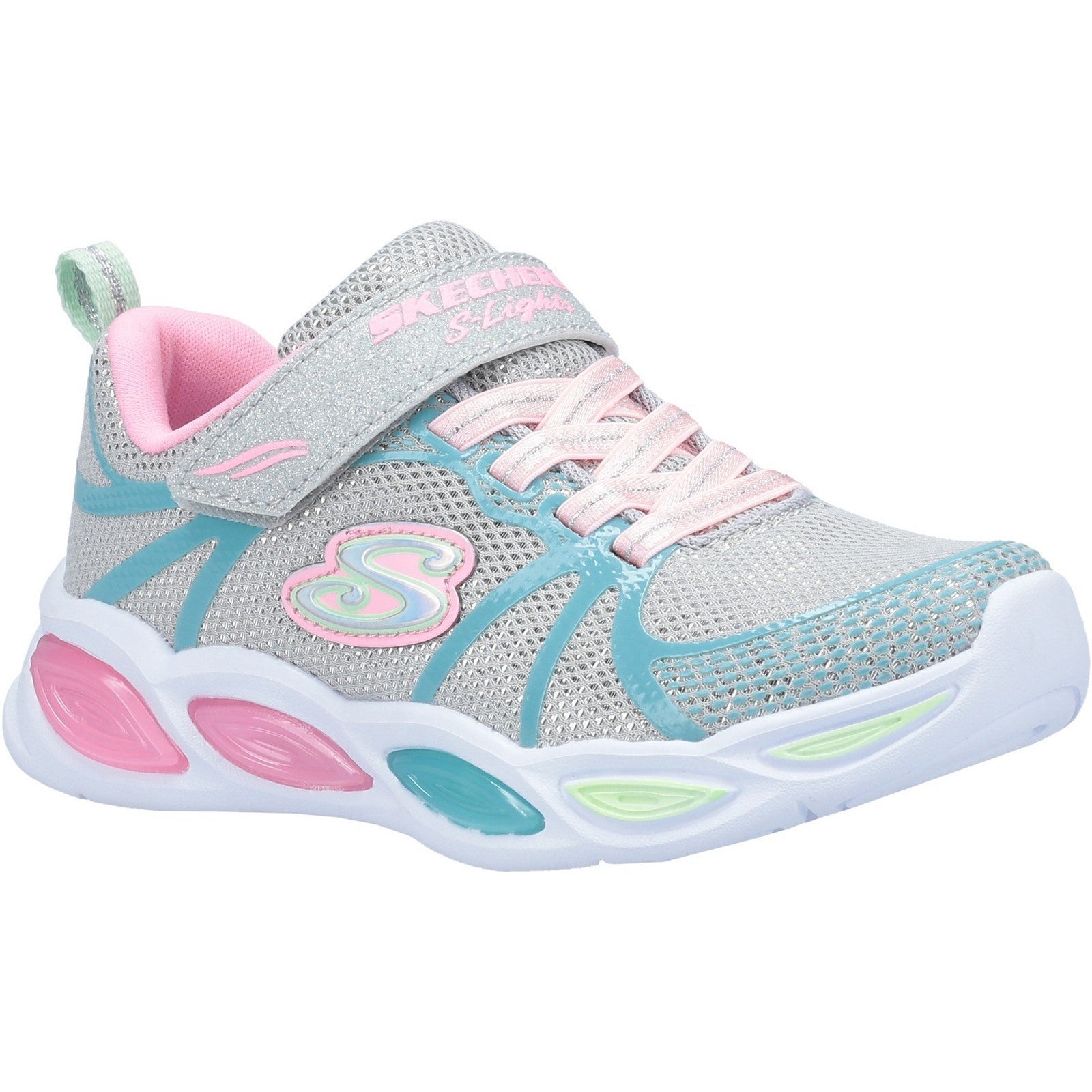 Skechers S Lights Shimmer Beams Sporty Glow Childrens Sports Trainer