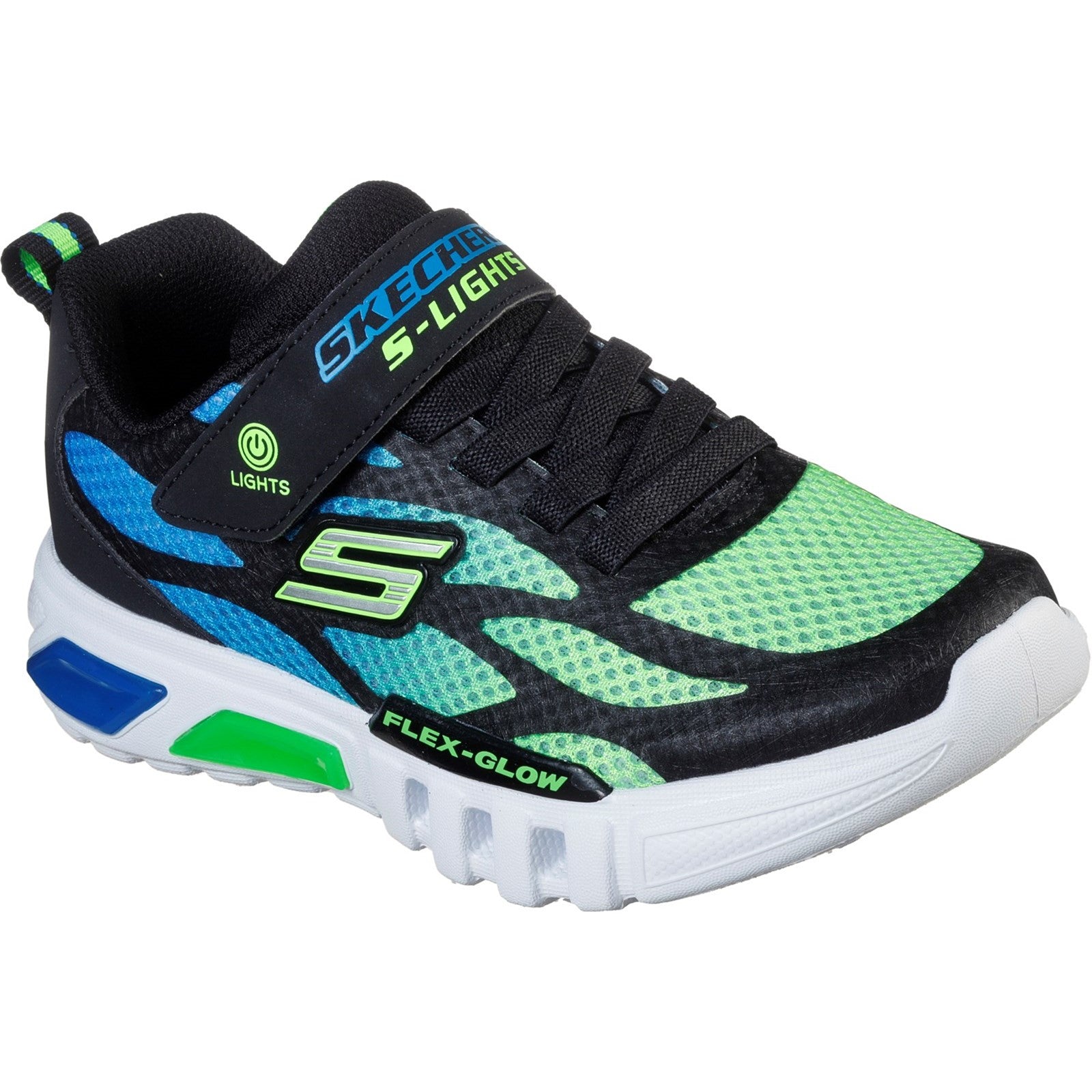 Skechers S Lights Flex-Glow Dezlo Touch Fastening Trainer