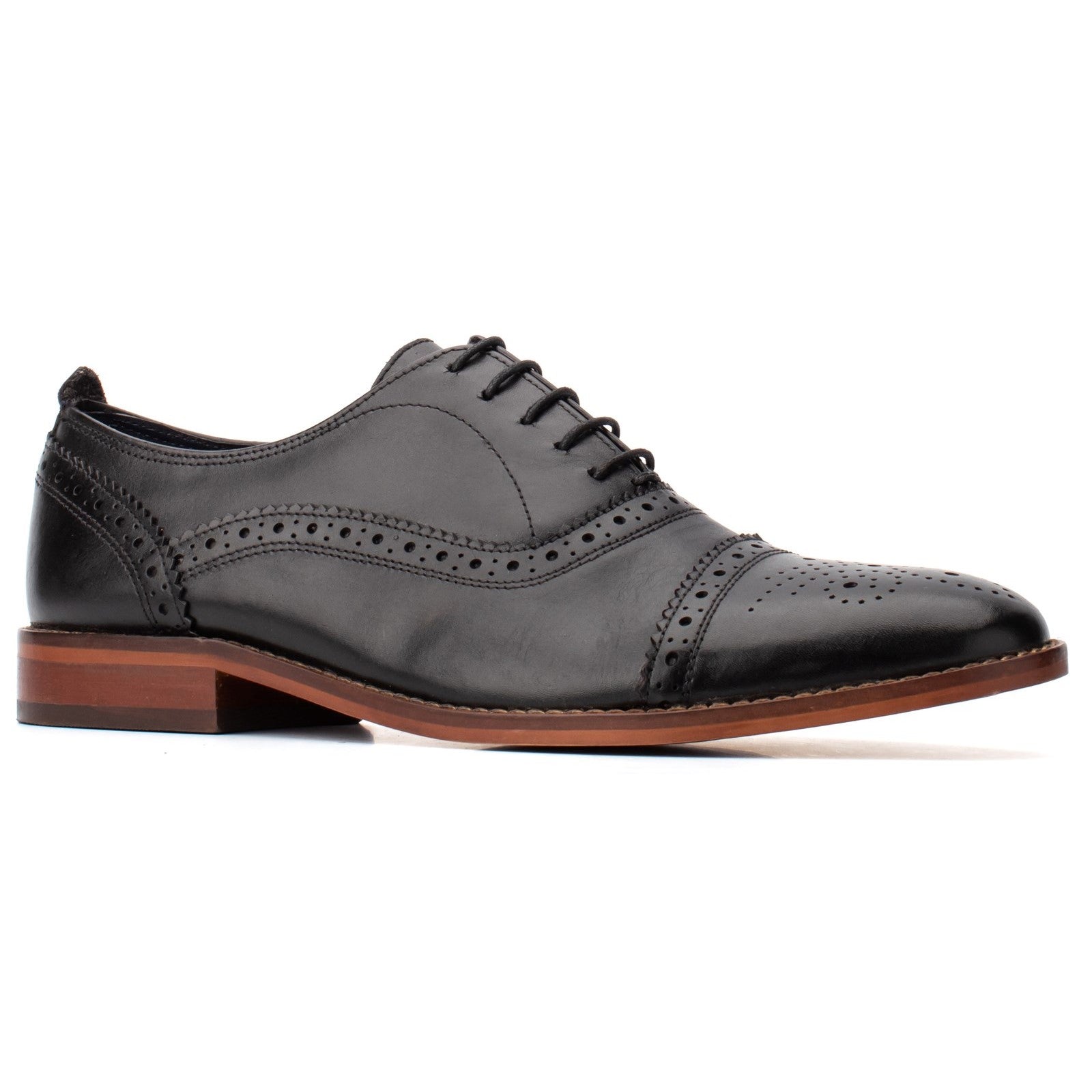Base London Cast Waxy Brogue Shoe