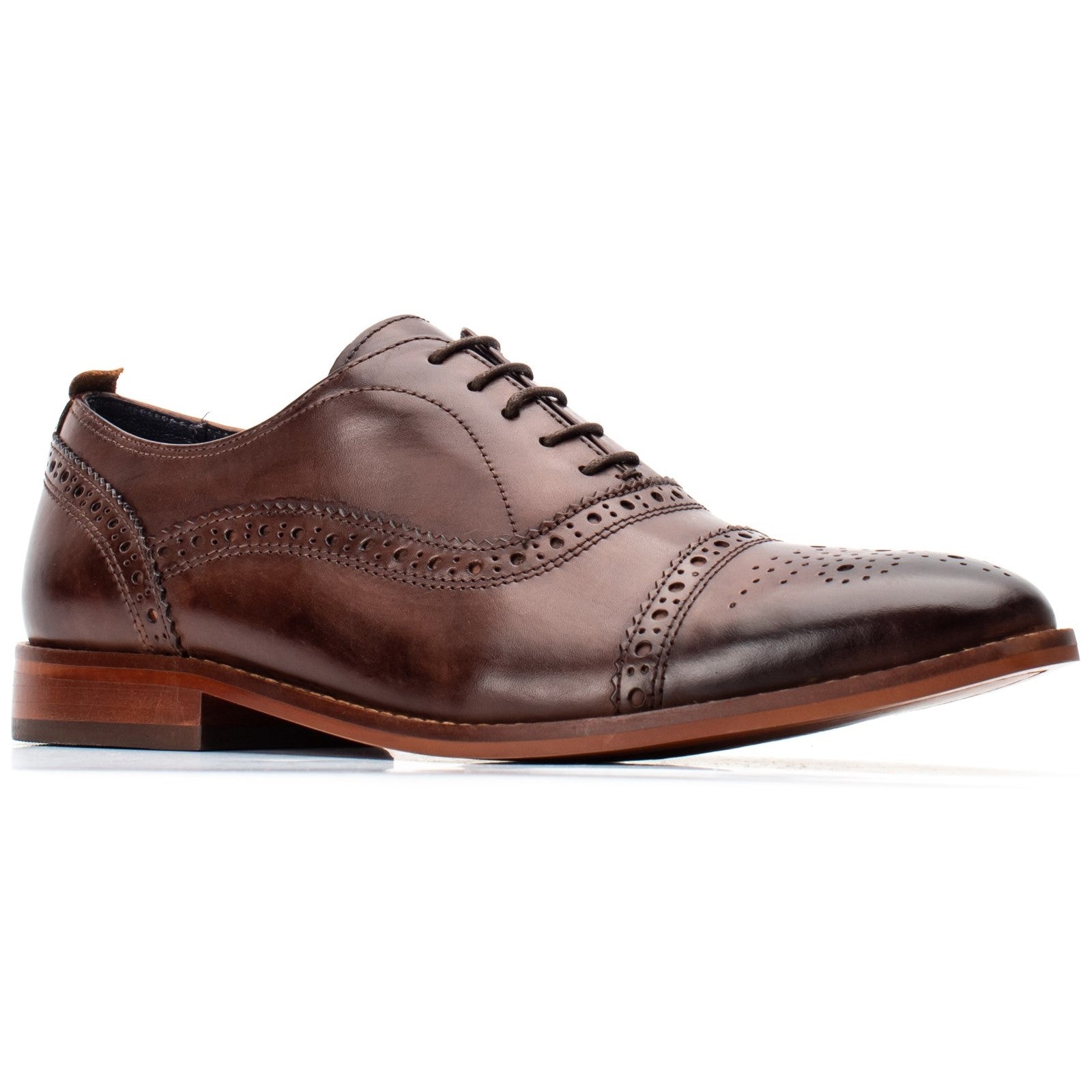 Base London Cast Washed Brogue Shoe