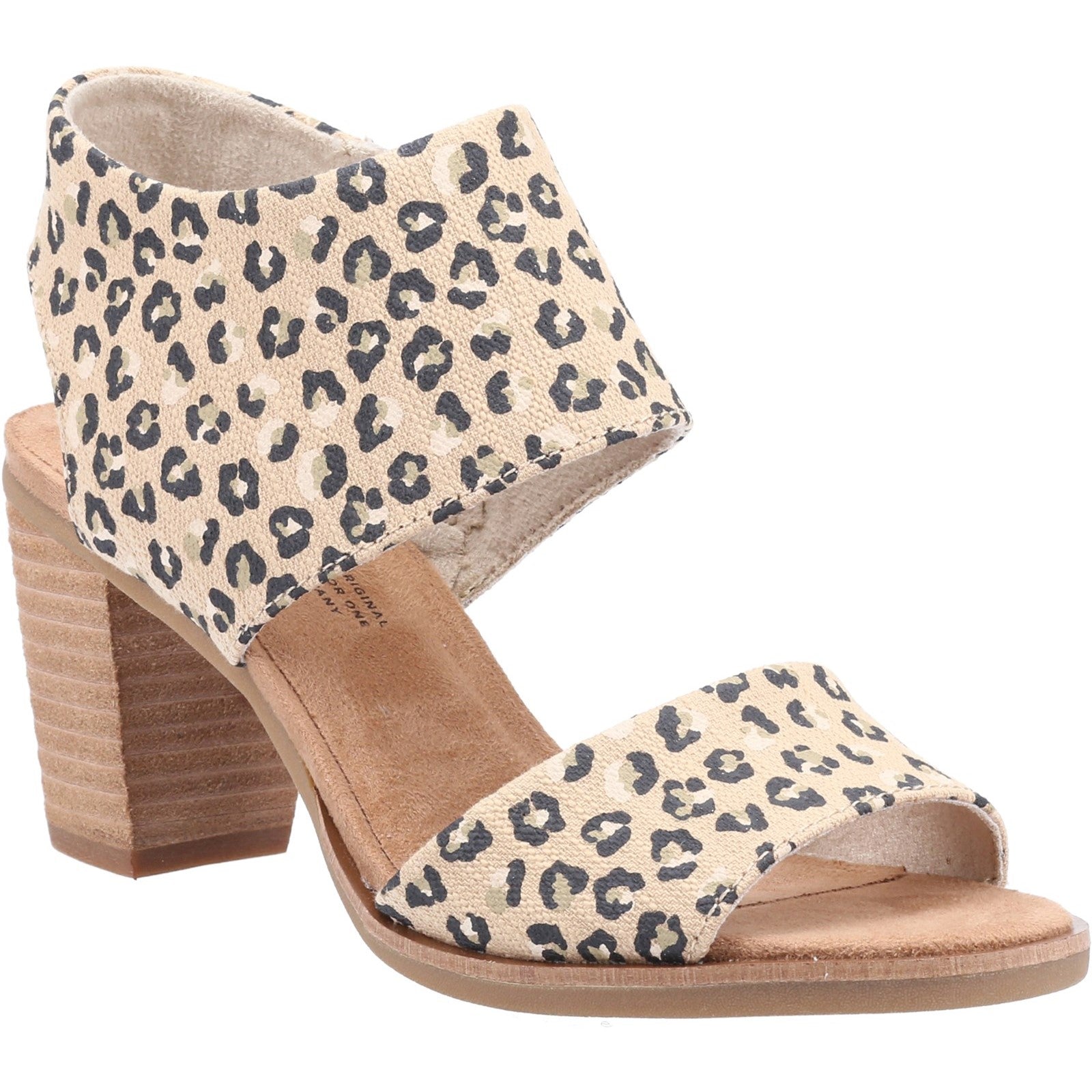 Toms Majorca Cutout Textured Cheetah Sandal