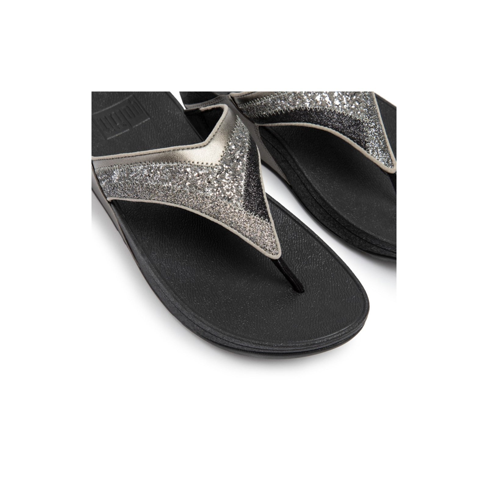 Fitflop LULU GLITTER-PATCHWORK TOE-POST SANDALS