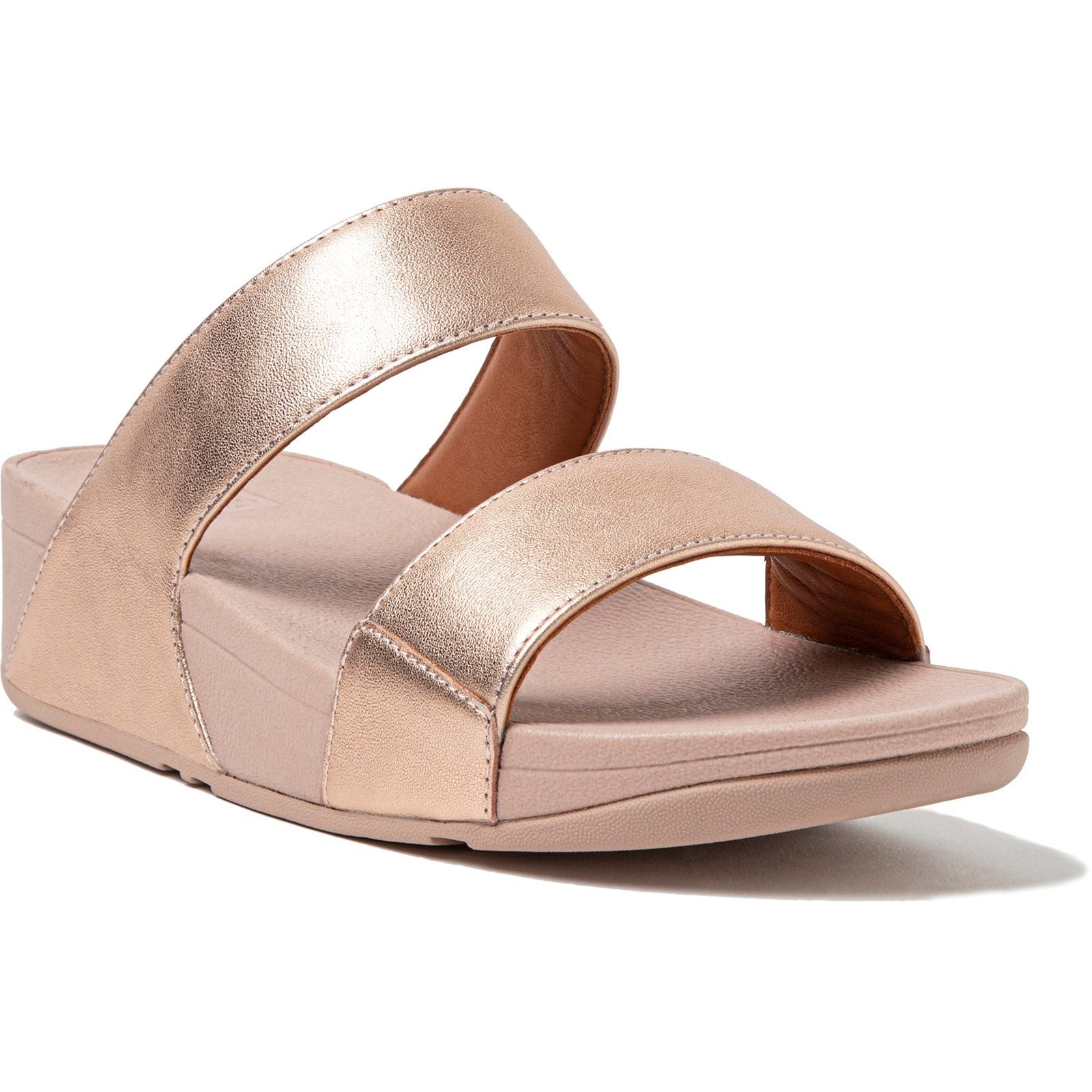 Fitflop Lulu Metallic Leather Slides Sandals