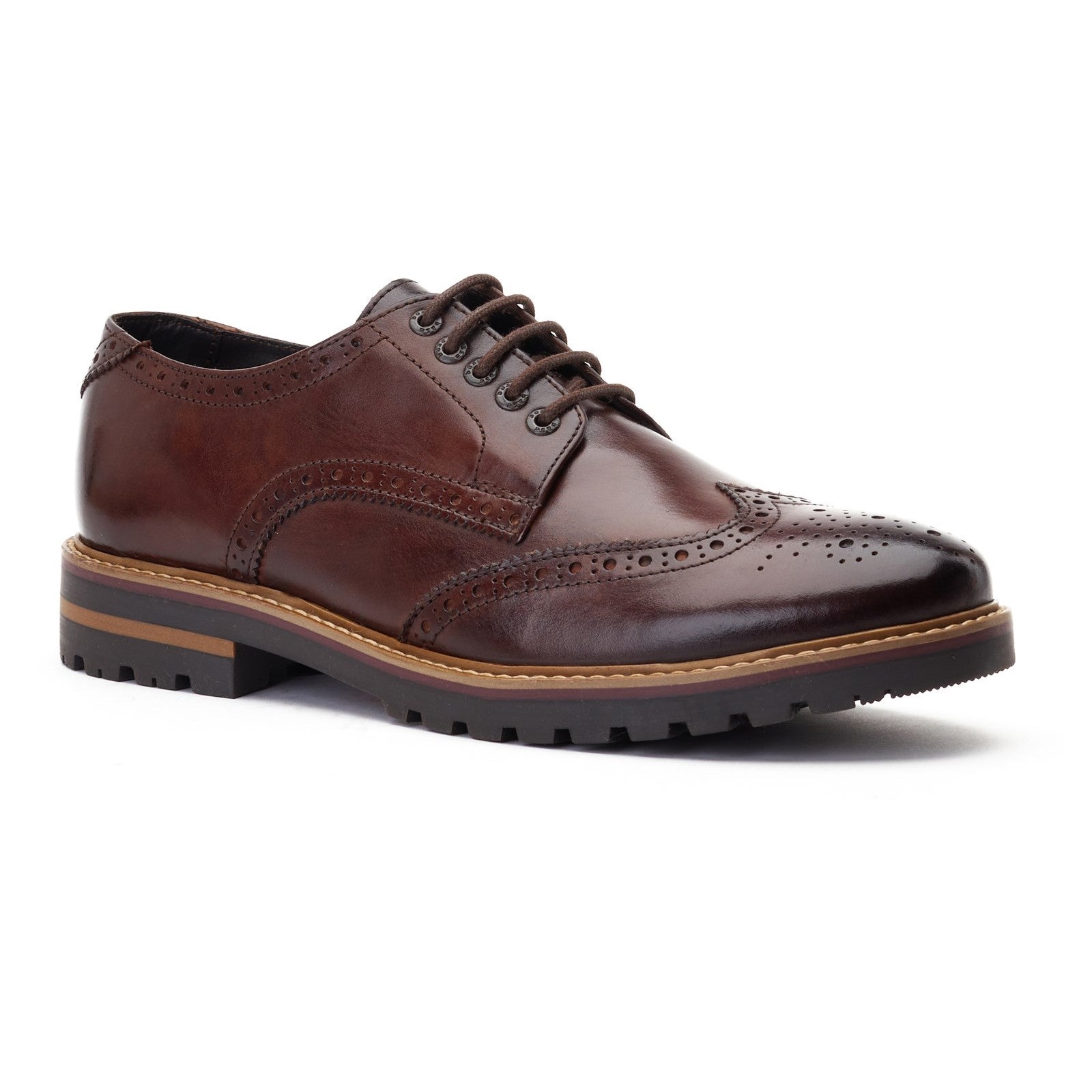 Base London Gibbs Washed Brogue Shoes