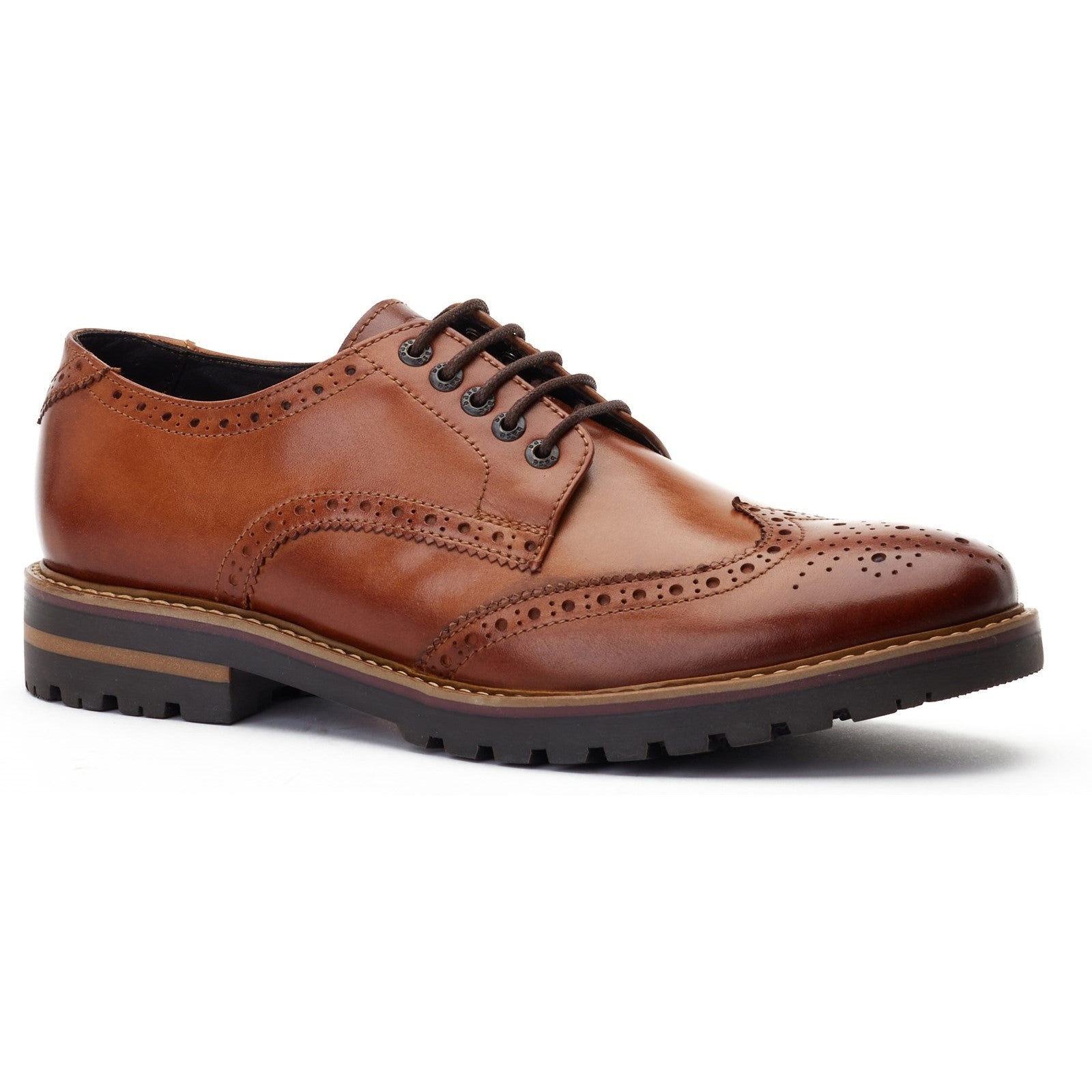 Base London Gibbs Washed Brogue Shoes