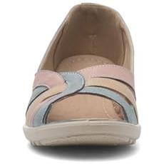 Cushion Walk Moira Womens Blue Open Toe Wedge Shoe Heels