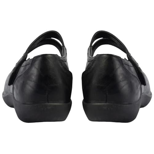 Miss Shoes X-wide Touch Fastening Asymetrical Flats