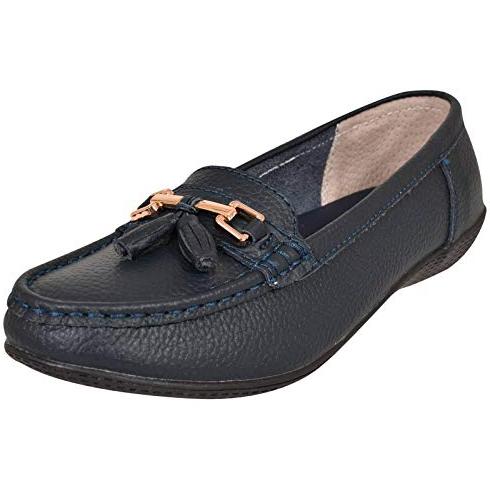 Jo & Joe Ladies Wide Fit Flat Leather Tassel Moccasins Loafer Nautical Shoe Plimsole Pumps Womens Flats