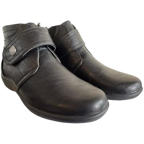 Miss Shoes X-wide Touch Fastening Boots