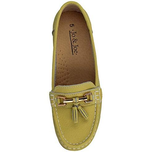 Foster Footwear Ladies Nautical Leather Smart Loafer Tassel Moccasin Flat Slip On Comfort Shoe Size 3-8 Flats
