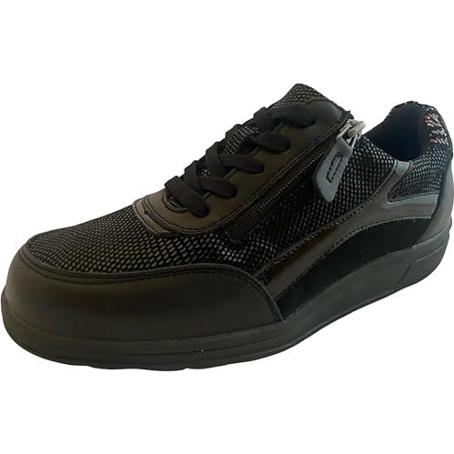 Miss Shoes 5 Eye Side Zip Flats