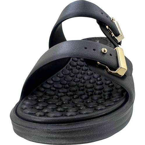 Miss Shoes Twin Adjustable Buckle Open Sandals