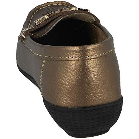 Foster Footwear Ladies Nautical Leather Smart Loafer Tassel Moccasin Flat Slip On Comfort Shoe Size 3-8 Flats
