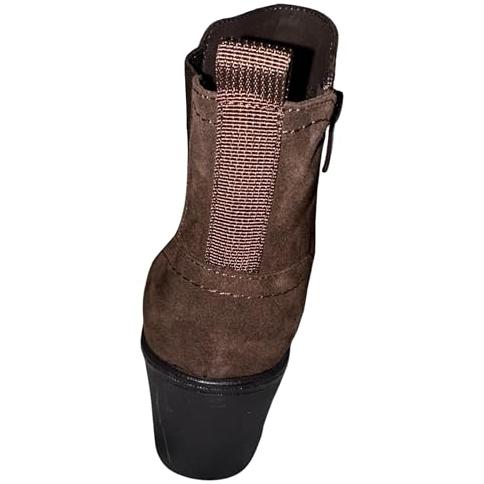 Miss Shoes Inside Zip Gusset Wedge Boots