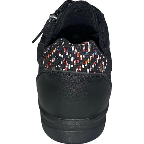 Miss Shoes 5 Eye Side Zip Flats