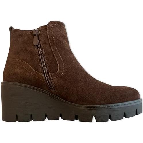 Miss Shoes Inside Zip Gusset Wedge Boots
