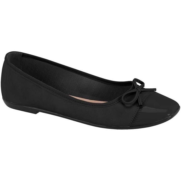 Miss Shoes Square Toe Patent Ballet Flats