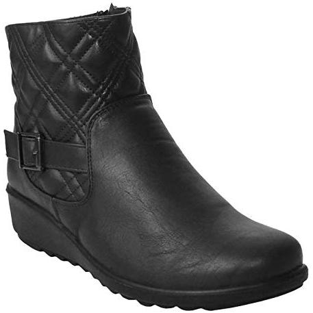 Cushion Walk Chelsea Womens Ladies Lightweight Zip Up Girls Casual Comfort Ankle Boots UK Sizes 4-8