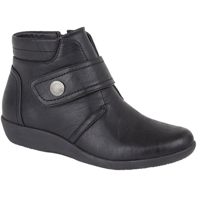 Miss Shoes X-wide Touch Fastening Boots