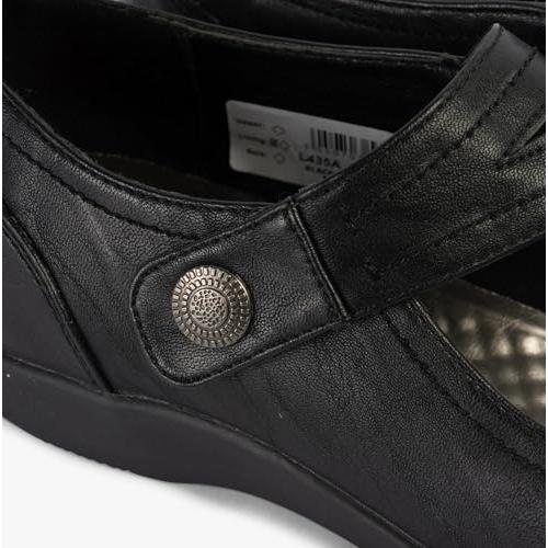 Miss Shoes X-wide Touch Fastening Asymetrical Flats