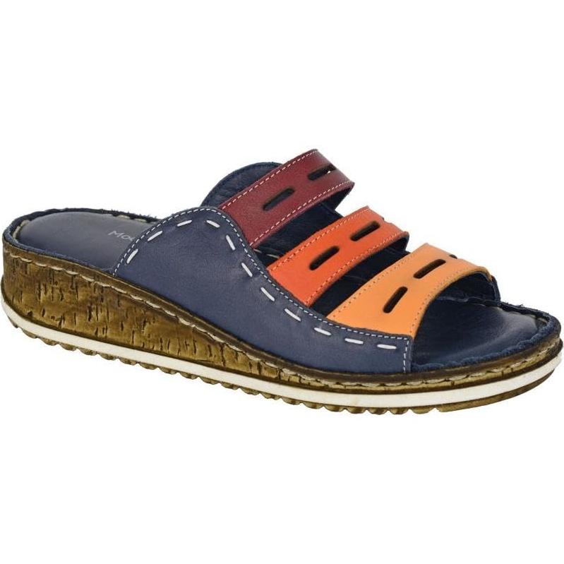 Miss Shoes 3 Bar Slip on Heels