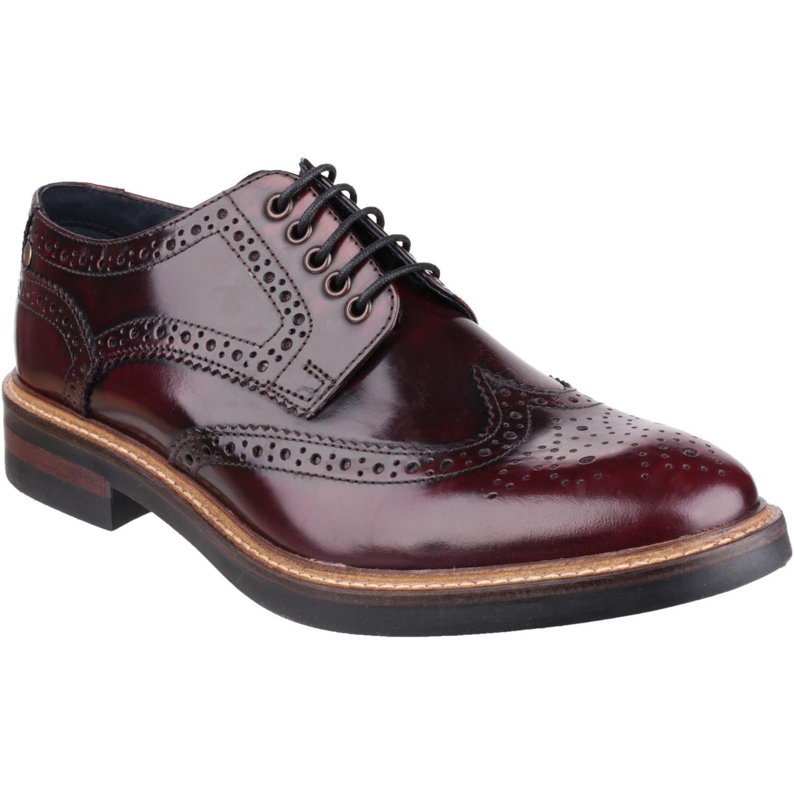 Base London Woburn Hi-Shine Brogue Shoe