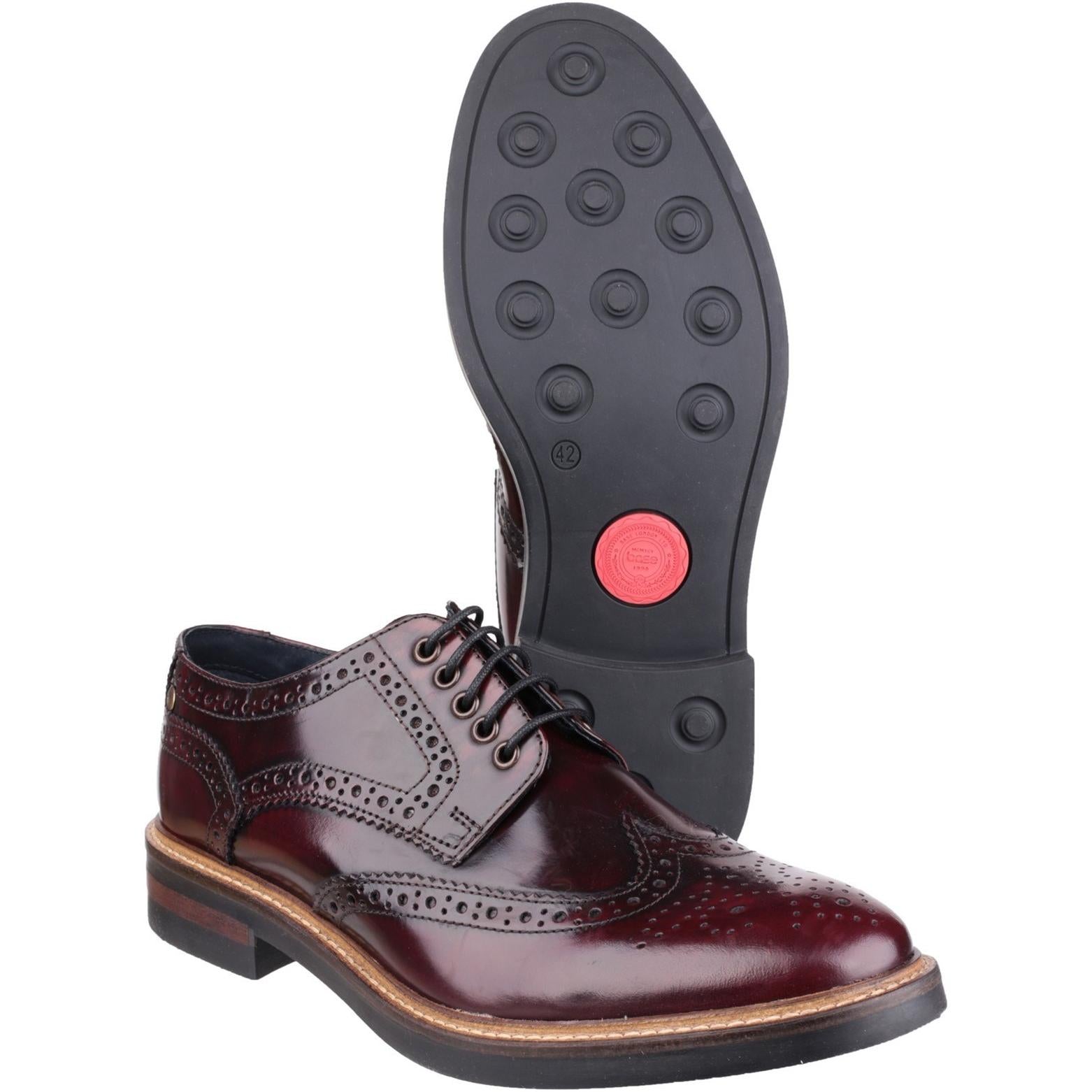 Base London Woburn Hi-Shine Brogue Shoe