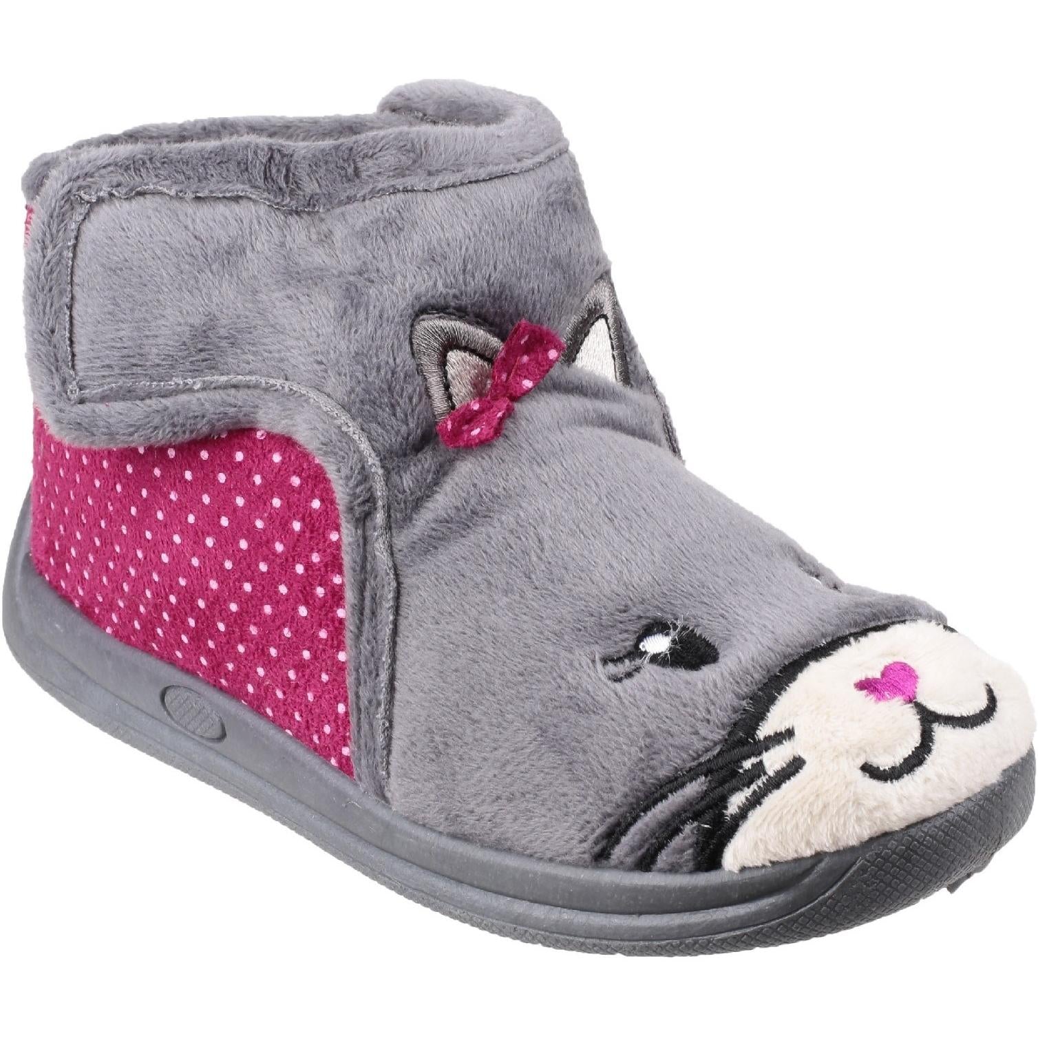 Mirak Kitty Touch Fastening Bootie Slipper