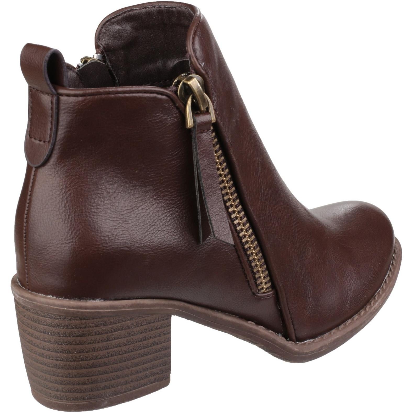 Divaz Dench Zip Up Ankle Boot