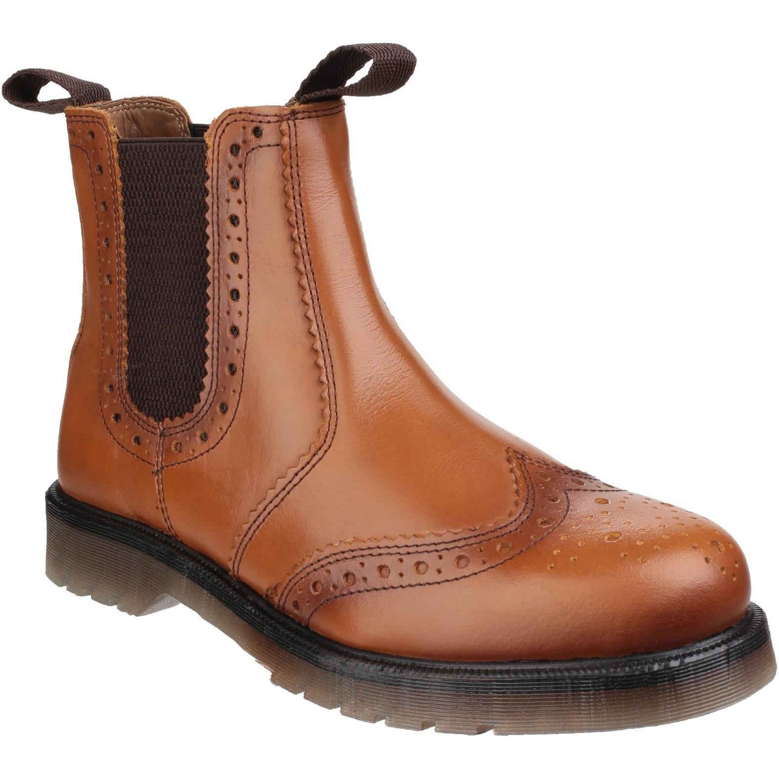 Amblers Dalby Pull On Brogue Boot