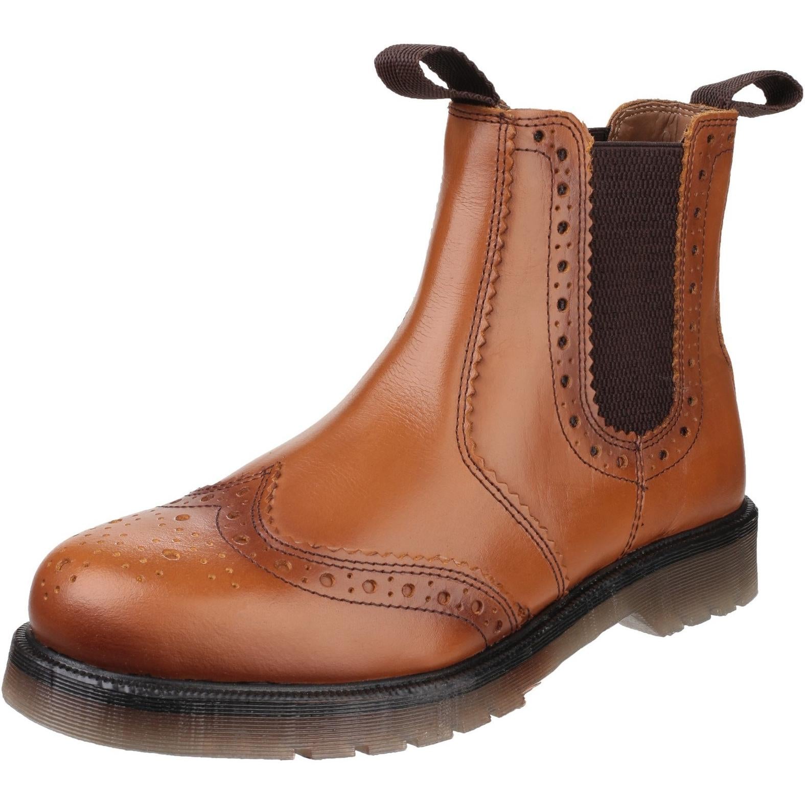 Amblers Dalby Pull On Brogue Boot