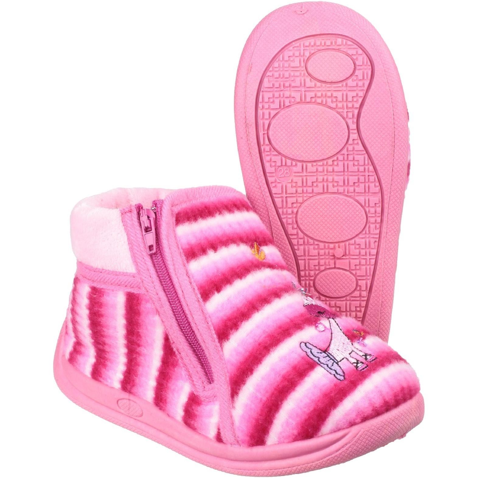 Mirak Safari Zip Up Bootie Slipper