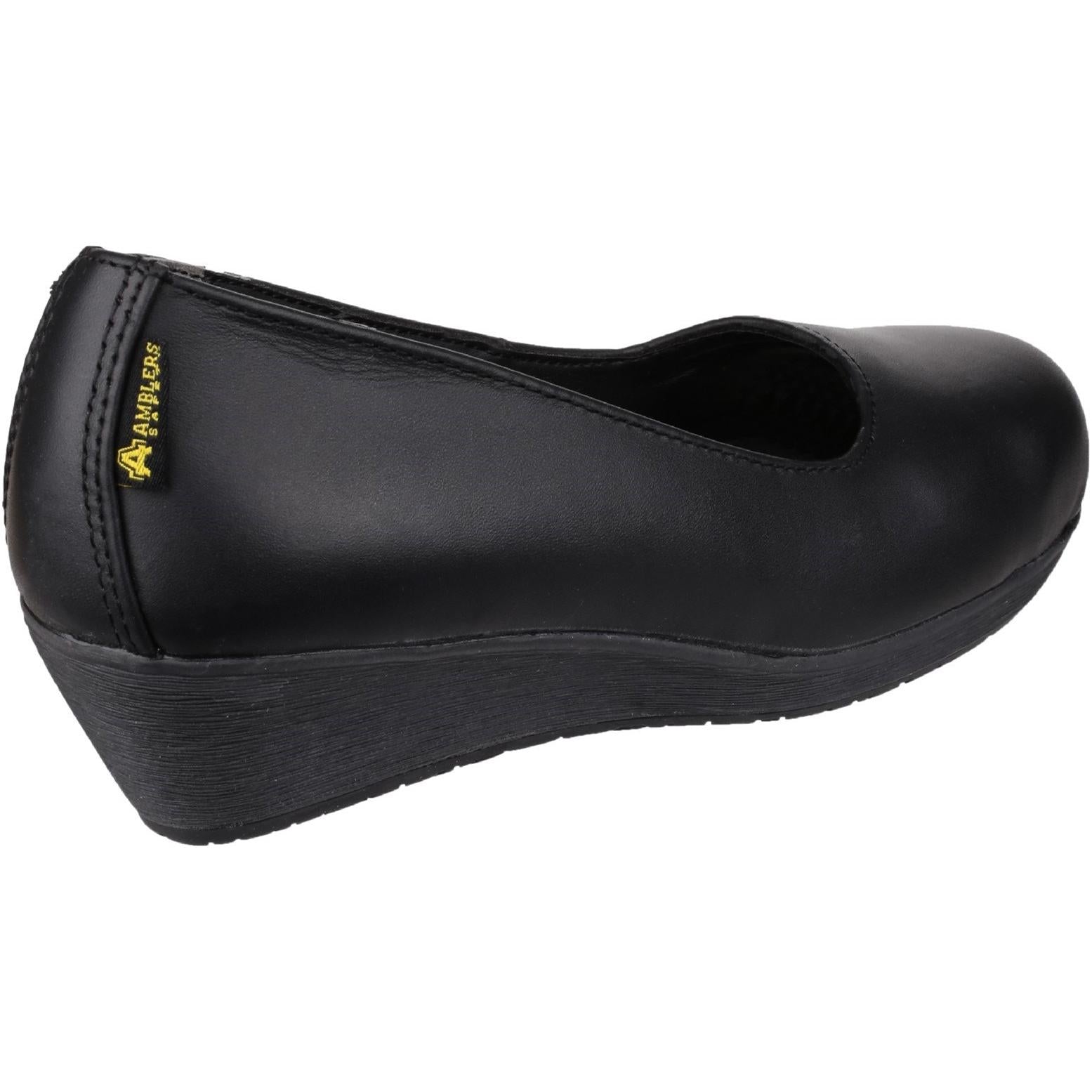Amblers Safety FS107 Antibacterial Memory Foam Slip on Wedged Safety Court Shoe