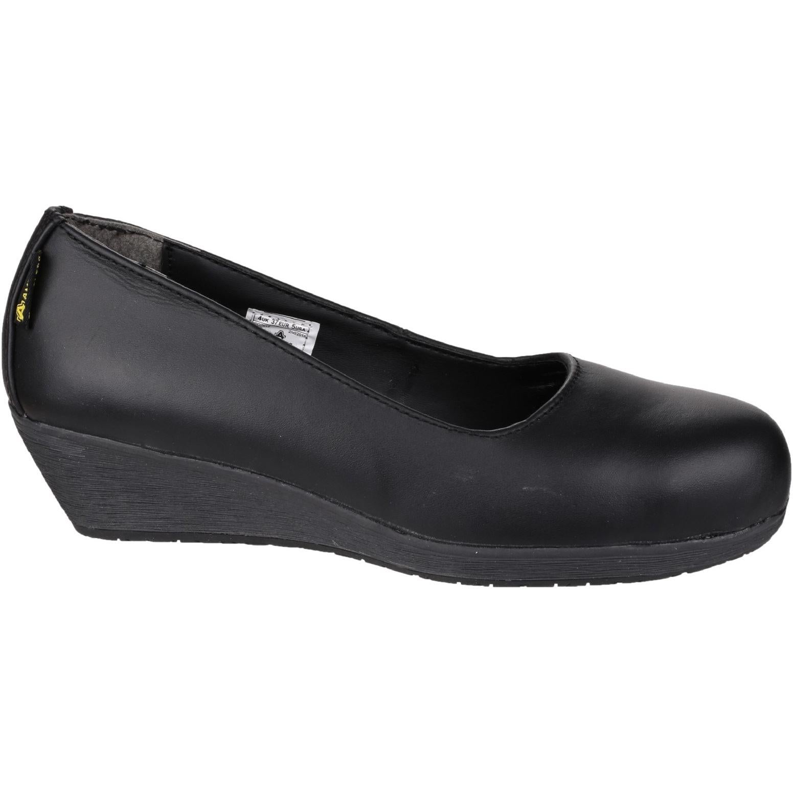 Amblers Safety FS107 Antibacterial Memory Foam Slip on Wedged Safety Court Shoe
