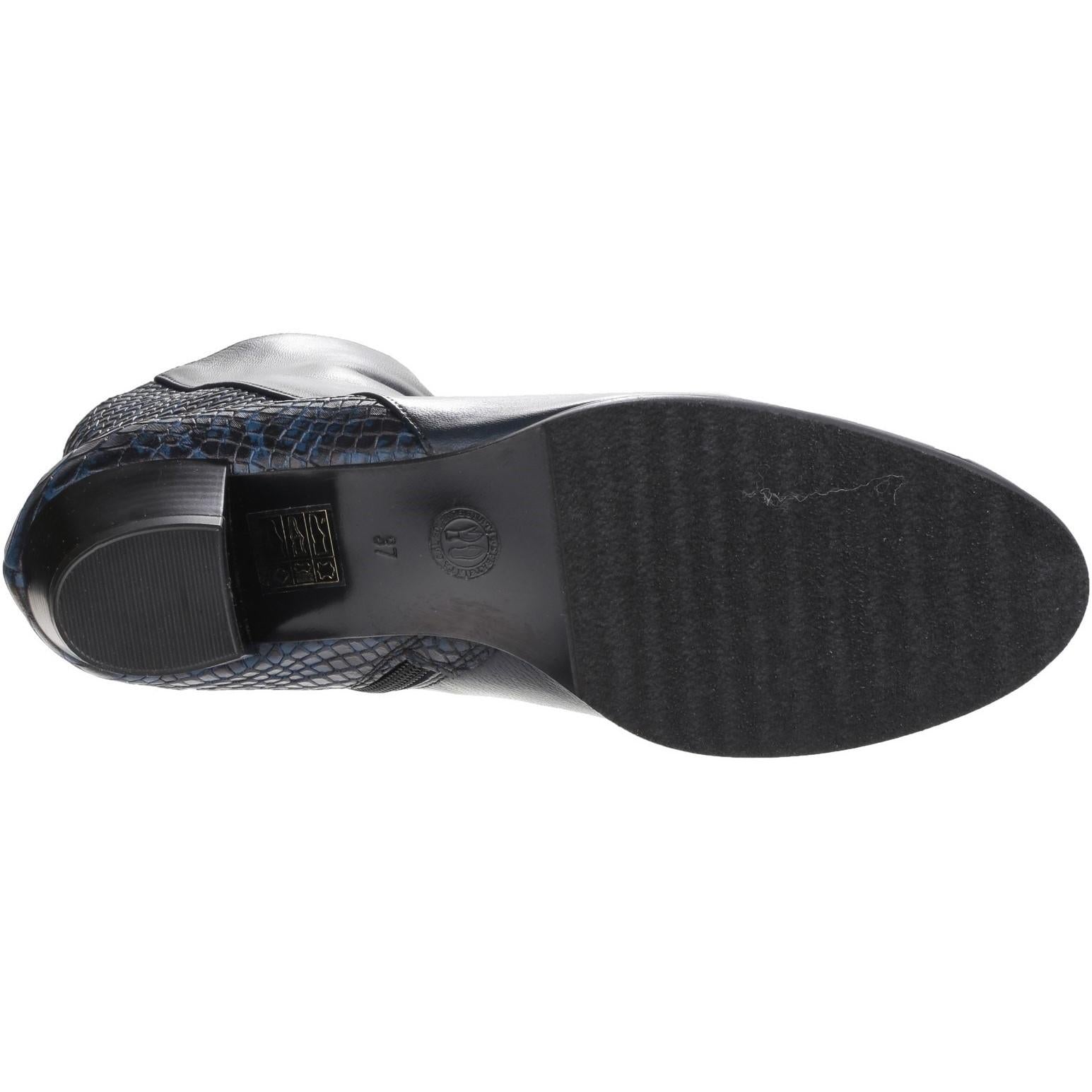 Riva Armadillo Pitone Leather Zip up Ankle Boot