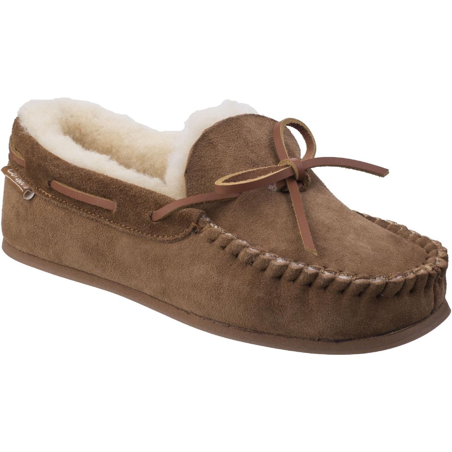 Cotswold Stanway Sheepskin Moccasin Slipper