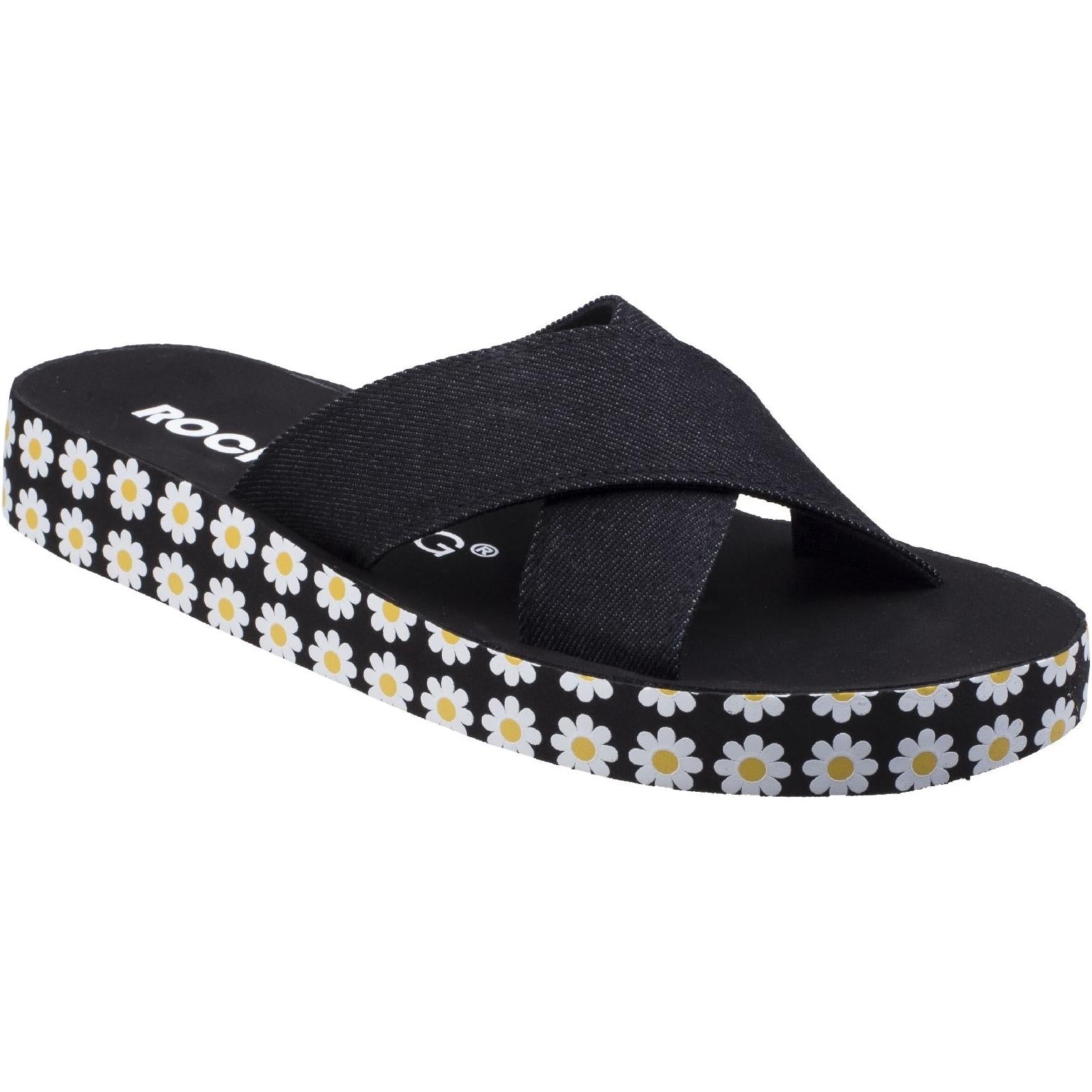 Rocket Dog Moon Washed Denim Slip On Sandal