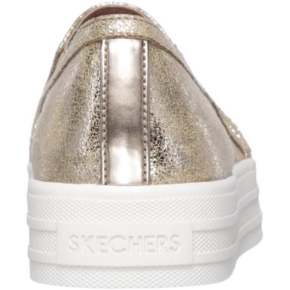 Skechers Double Up Shiny Flatform Slip On Shoe