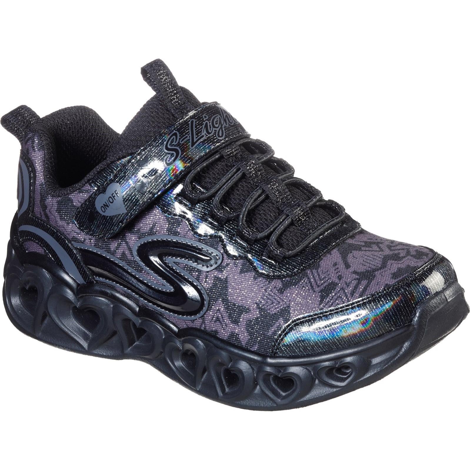 Skechers Heart Lights Graphic Gore & Strap Lighted Heart Midsole Trainer