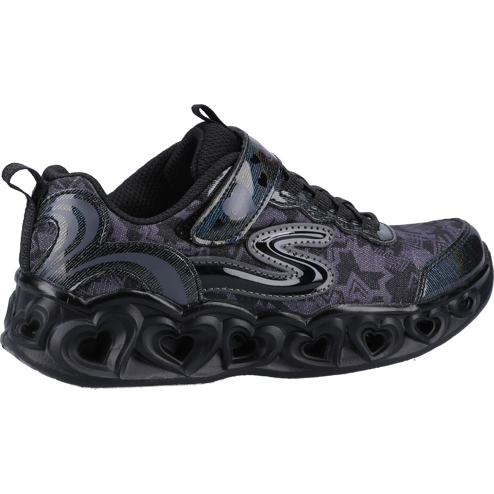 Skechers Heart Lights Graphic Gore & Strap Lighted Heart Midsole Trainer
