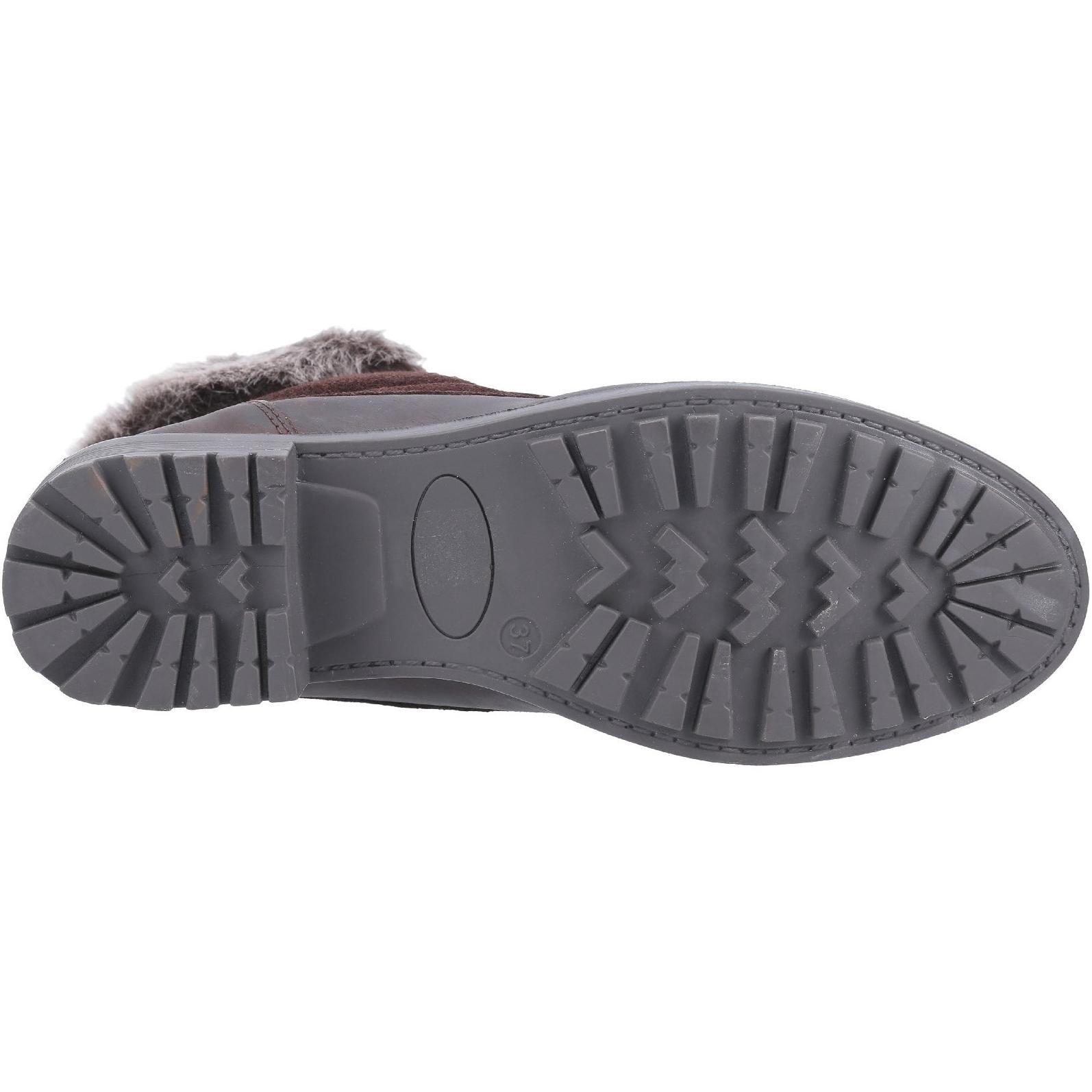 Cotswold Culkerton Fur Collar Lace Up Boot