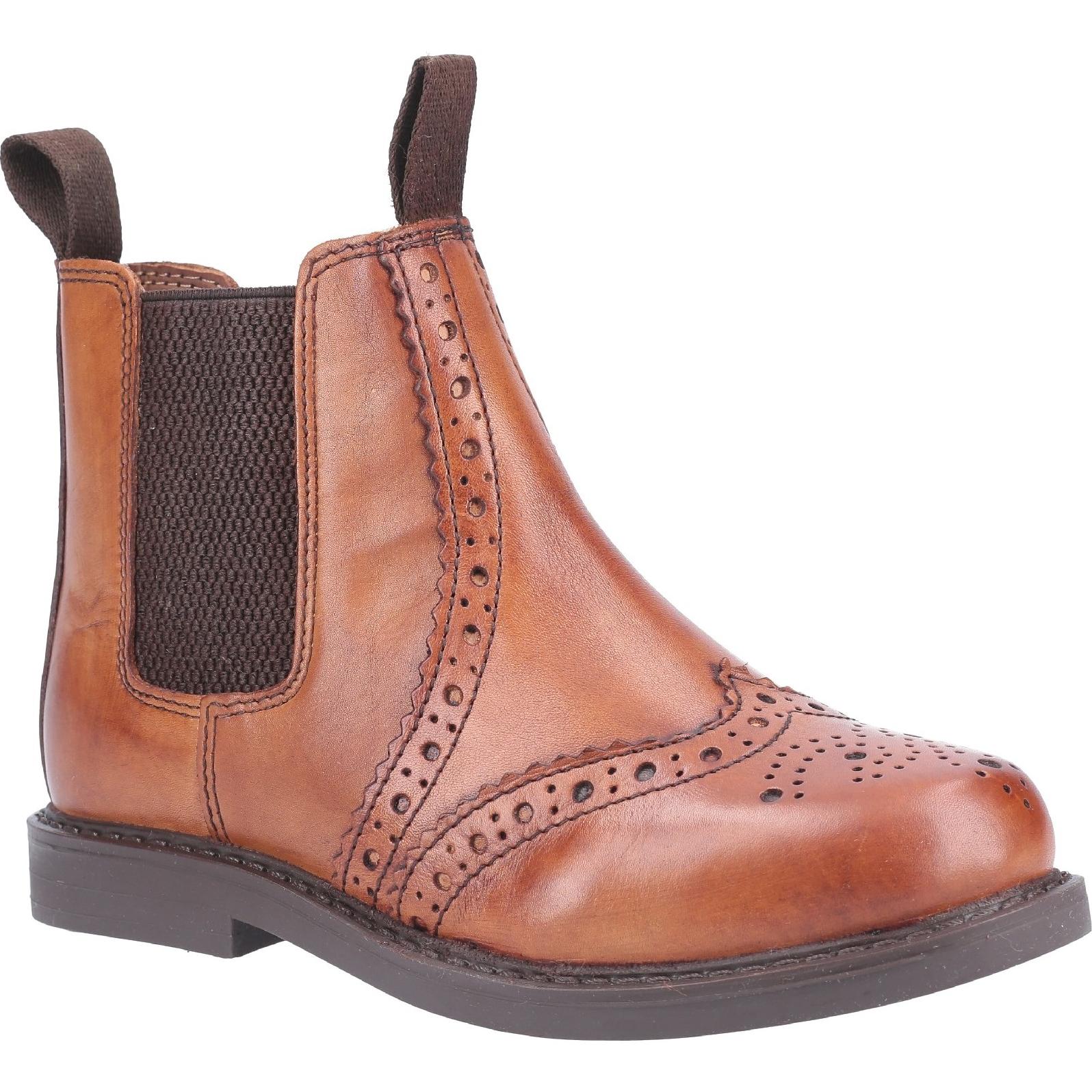 Cotswold Nympsfield Kids Brogue Pull On Chelsea Boots