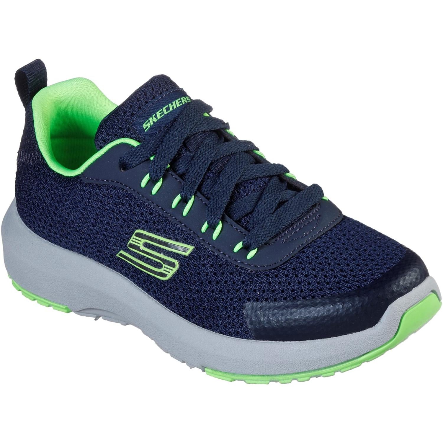 Skechers Dynamic Tread-Nitrode Lightweight Lace Up Trainer with Outsole Detail
